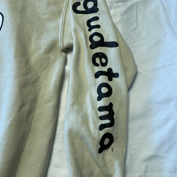 Gudetama The Lazy Egg Japanese Sanrio Beige Hoodie Sweatshirt S/M NWOT - Picture 3 of 6